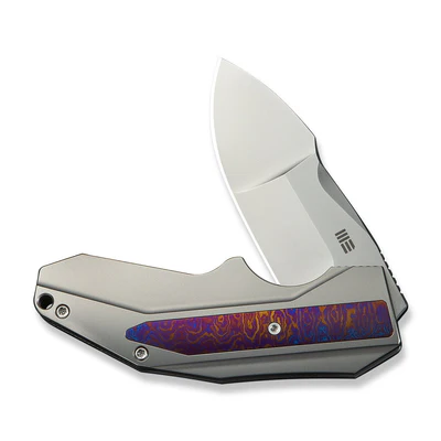 WE Coral Polished Bead Blasted Titanium Handle With Timascus Inlay Polished Bead Blasted CPM 20CV Blade Model: WE24044-4 - Image 6