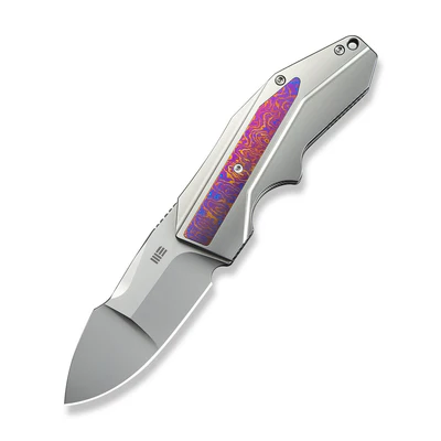 WE Coral Polished Bead Blasted Titanium Handle With Timascus Inlay Polished Bead Blasted CPM 20CV Blade Model: WE24044-4 - Image 4
