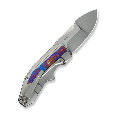 WE Coral Polished Bead Blasted Titanium Handle With Timascus Inlay Polished Bead Blasted CPM 20CV Blade Model: WE24044-4 - Image 2