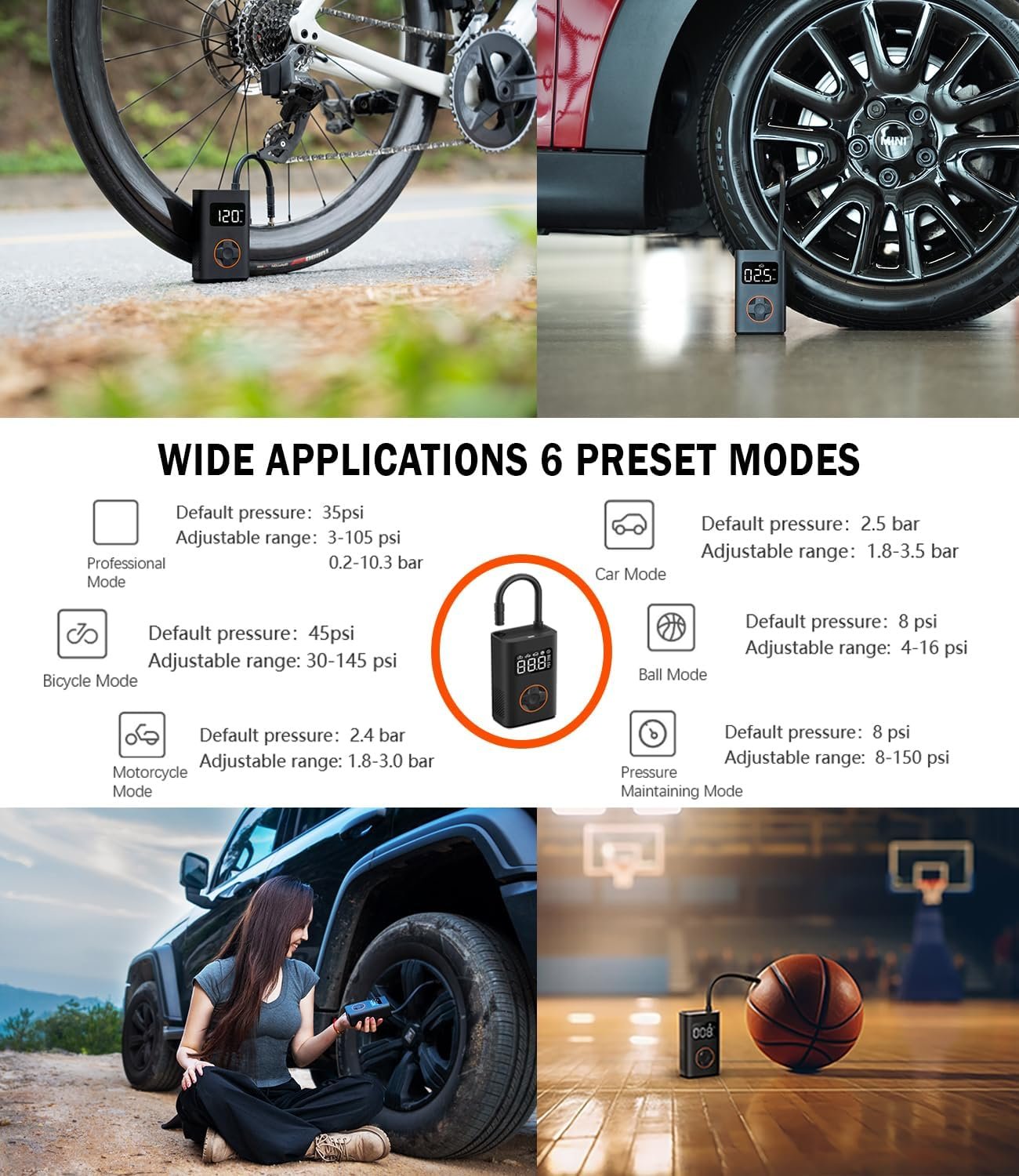 QiCYCLE Portable Electric Air Compressor N3 Model: QJCQBN3 - Image 3