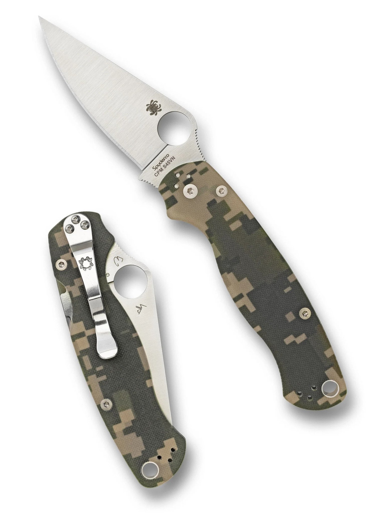 Spyderco PARA MILITARY 2 CAMO G-10 PLAINEDGE Model: C81GPCMO2