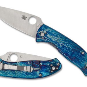 Spyderco TENACIOUS BLUE TI D2 PLAINEDGE Mode: C122TIBLD2P