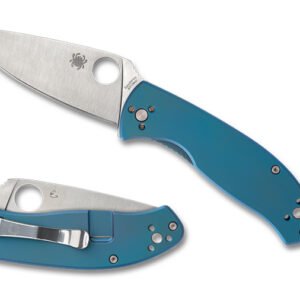 Spyderco TENACIOUS BLUE TI PLAINEDGE Model: C122TIBLP