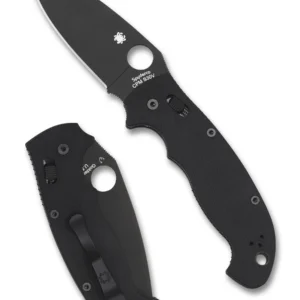 Spyderco MANIX 2 XL BLACK G-10 BLACK BLADE PLAINEDGE Model: C95GPBBK2