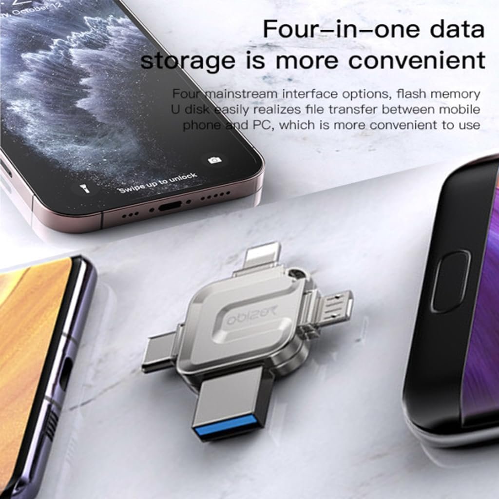 Yesido Flash Drive USB/Micro/Type-C/Lightning OTG 64GB. Model : FL15 - Image 6