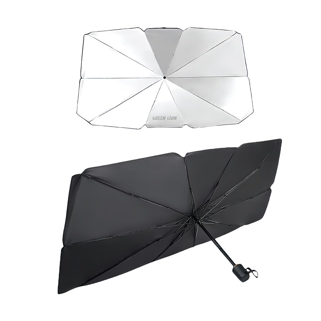 Green Lion Car Windshield Sunshade Umbrella. Model: GNCRWNDUMP