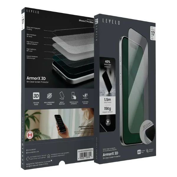 Levelo ArmorX 3D 9H Screen Protector For iPhone 18 Pro Max - Privacy : LVLARMORX3DSP18PMPR - Image 2